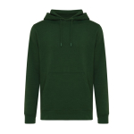 Unisex slim-fit sweatshirt in recycled cotton, 280 g/m² dark green colour