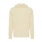 Unisex slim-fit sweatshirt in recycled cotton, 280 g/m² light yellow colour