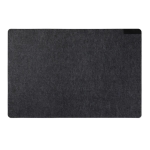 Recycled felt desk mat with anti-slip backing black colour