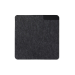 Recycled felt mouse mat with anti-slip backing black colour