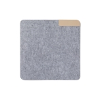 Recycled felt mouse mat with anti-slip backing grey colour