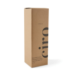 Recycled stainless steel bottle with wooden lid and handle, 800 ml black colour view with box