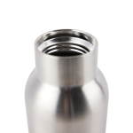 Recycled stainless steel bottle with wooden lid and handle, 300 ml silver colour