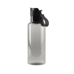 RPET bottle for cold drinks with carry handle, 600 ml black colour