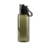 RPET bottle for cold drinks with carry handle, 600 ml green colour
