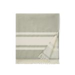 Quick-dry cotton hammam beach towel, 360 g/m² green colour