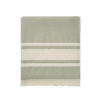Quick-dry cotton hammam beach towel, 360 g/m² green colour