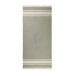 Quick-dry cotton hammam beach towel, 360 g/m² green colour