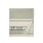 Quick-dry cotton hammam beach towel, 360 g/m² green colour