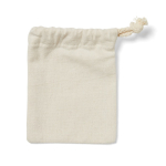 Wooden noughts and crosses set, cotton pouch brown colour third view