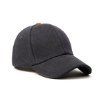 Elegant recycled cotton cap with synthetic leather details black colour