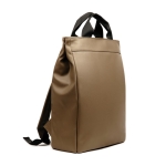 Exclusive multipurpose synthetic leather backpack with laptop pocket brown colour
