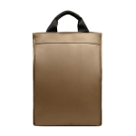 Exclusive multipurpose synthetic leather backpack with laptop pocket brown colour