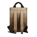 Exclusive multipurpose synthetic leather backpack with laptop pocket brown colour