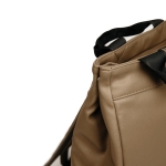 Exclusive multipurpose synthetic leather backpack with laptop pocket brown colour
