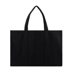 Large recycled canvas daily bag with secure pocket, 400 g/m² black colour
