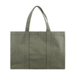 Large recycled canvas daily bag with secure pocket, 400 g/m² green colour