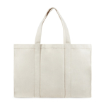 Large recycled canvas daily bag with secure pocket, 400 g/m² off white colour
