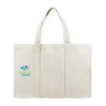 Large recycled canvas daily bag with secure pocket, 400 g/m² off white colour