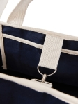 Recycled cotton beach bag with built-in towel, 500 g/m² navy-blue colour