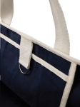 Recycled cotton beach bag with built-in towel, 500 g/m² navy-blue colour