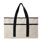 Recycled cotton beach bag with built-in towel, 500 g/m² off white colour