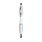 Ballpoint push pen made of ABS with soft grip, black ink