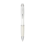 Ballpoint push pen made of ABS with soft grip, black ink