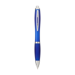 Ballpoint push pen made of ABS with soft grip, black ink