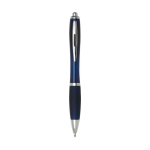 Ballpoint push pen made of ABS with soft grip, black ink