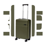 20'' cabin trolley with spinner wheels and 40 L capacity printed logo view 2