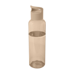 Transparent recycled plastic bottle with handle on the lid, 650 ml