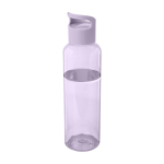 Transparent recycled plastic bottle with handle on the lid, 650 ml