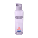 Transparent recycled plastic bottle with handle on the lid, 650 ml
