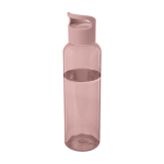 Transparent recycled plastic bottle with handle on the lid, 650 ml
