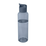 Transparent recycled plastic bottle with handle on the lid, 650 ml