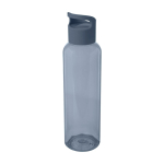 Transparent recycled plastic bottle with handle on the lid, 650 ml