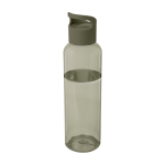 Transparent recycled plastic bottle with handle on the lid, 650 ml
