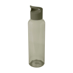 Transparent recycled plastic bottle with handle on the lid, 650 ml