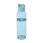 Transparent recycled plastic bottle with handle on the lid, 650 ml