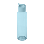 Transparent recycled plastic bottle with handle on the lid, 650 ml