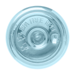 Transparent recycled plastic bottle with handle on the lid, 650 ml