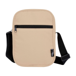 Water-repellent recycled polyester messenger bag with pockets