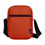 Water-repellent recycled polyester messenger bag with pockets