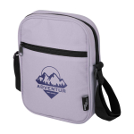 Water-repellent recycled polyester messenger bag with pockets