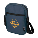 Water-repellent recycled polyester messenger bag with pockets