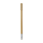 Long-lasting bamboo pencil with eraser and graphite tip natural colour