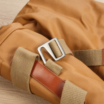 Waterproof recycled cotton backpack for 17'' laptop 23 L camel colour second view