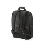 Recycled nylon laptop backpack, printed with your logo, 16.5” black colour second view