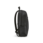 Recycled nylon laptop backpack, printed with your logo, 16.5” black colour third view